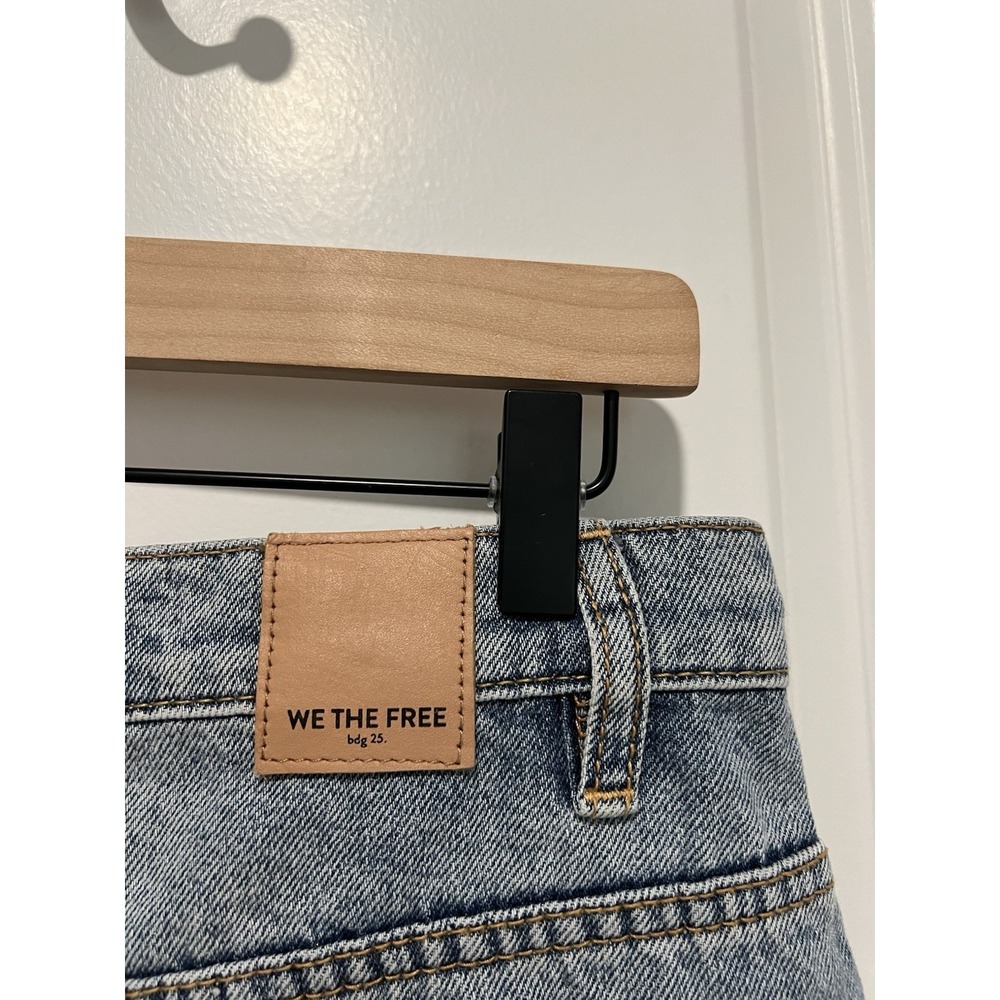 We The Free Brea Cut Off Denim Skirt by Free People Size 28 Light Wash - Picture 4 of 8